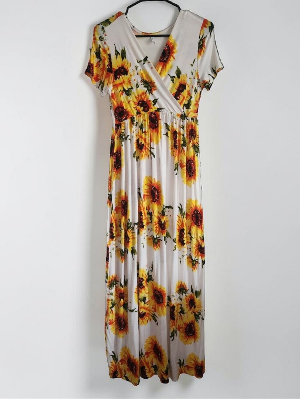 Xpenyo Sunflower Maxi Dress - Floral Wrap Style-Size Small